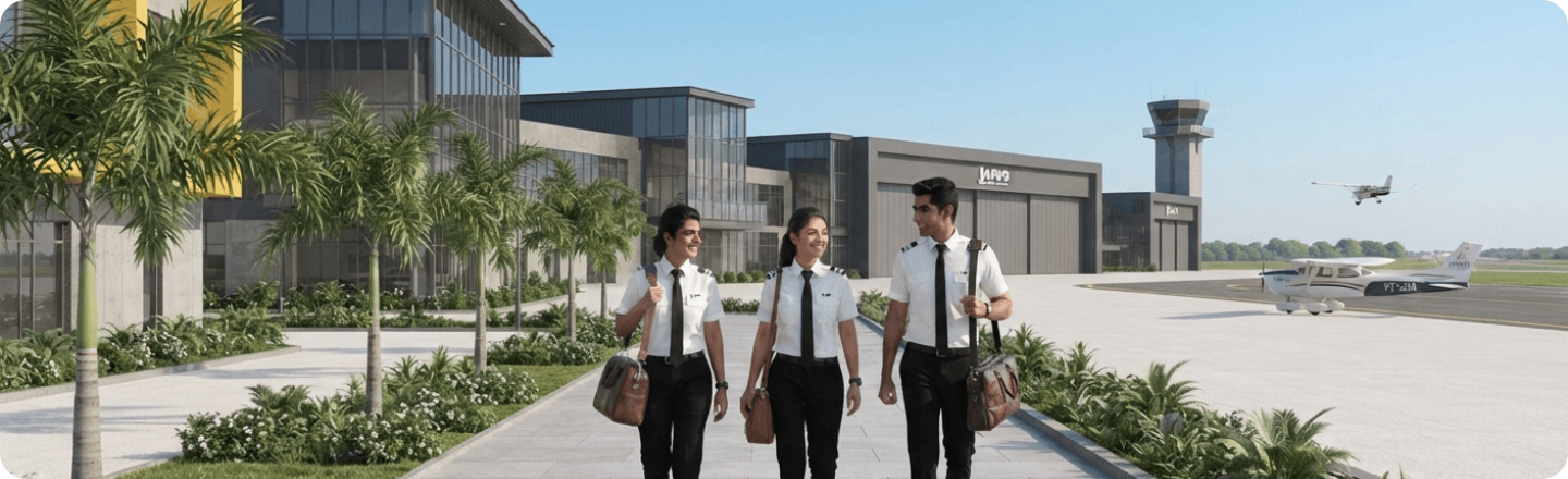 Jarvis cadets walking across the Rajahmundry campus